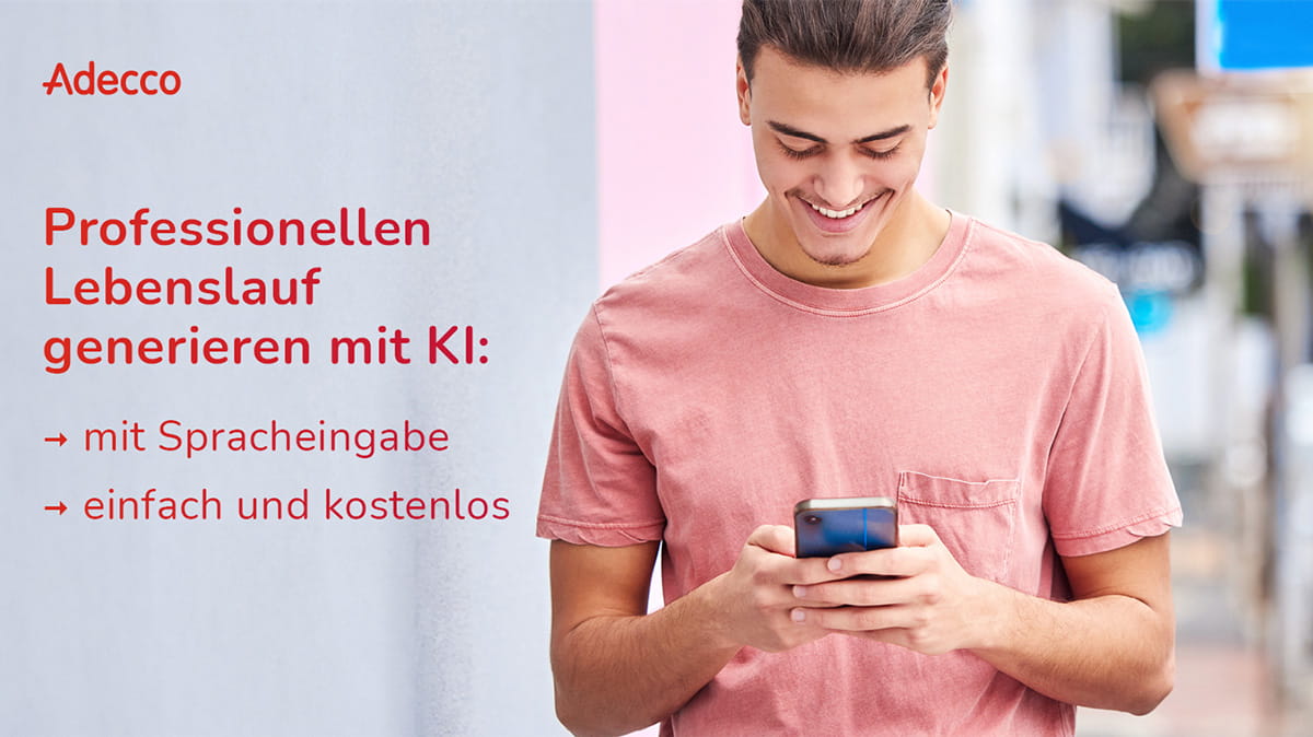 Adecco Lebenslauf-Generator mit Künstlicher Intelligenz