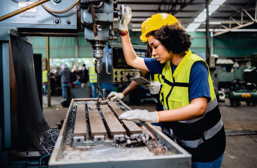 Mitarbeiterin Industrie