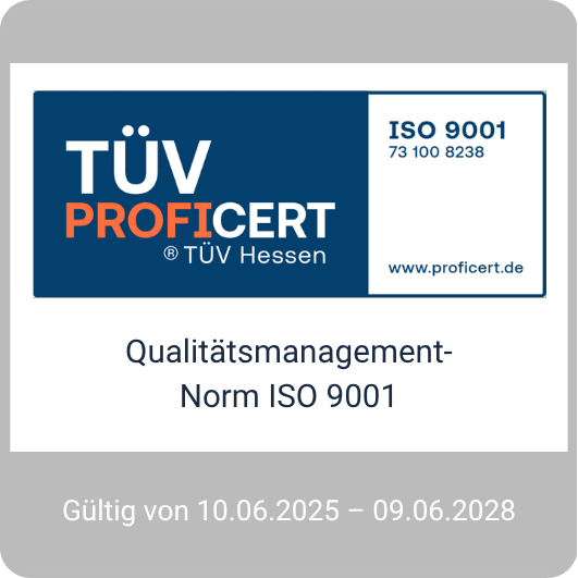 TUEV zertifiziert